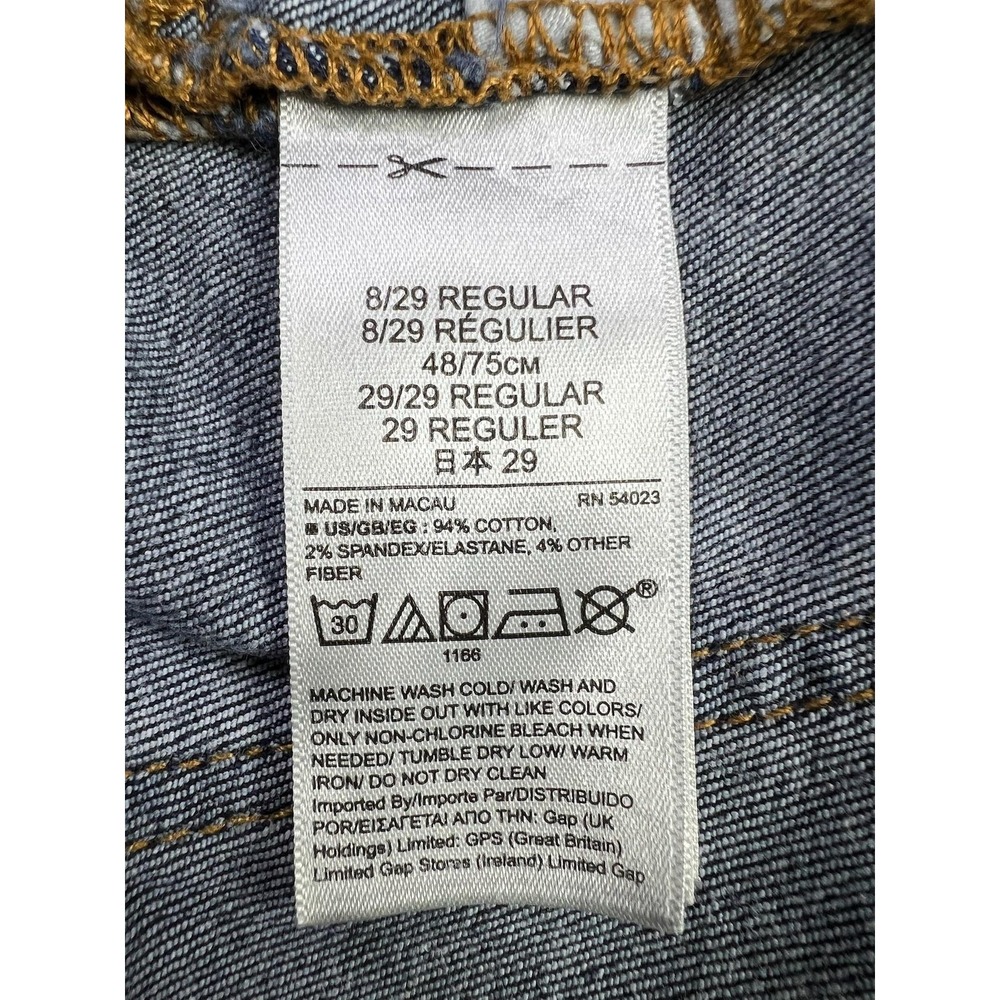 Gap True Skinny Jeans Womens 8/29 Blue Dark Rinse Mid Rise Stretch Denim Wash - Picture 8 of 14